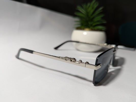 Double the Impact: The Jaguar Rimless Duo - Gunmetal Blue & Silver Black Pair Deal π