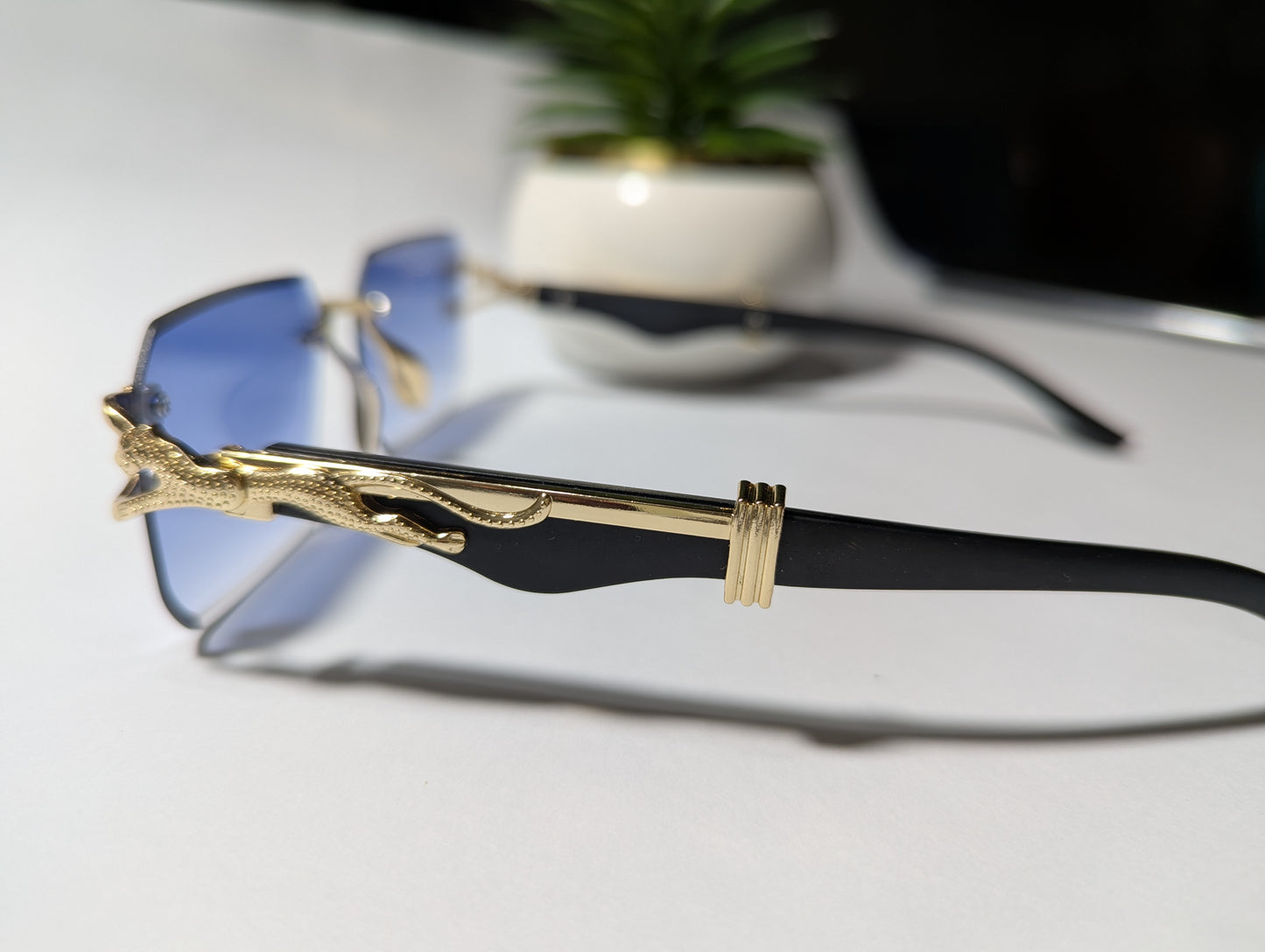 The Gold Standard: Rimless Luxury Collection - Jaguar Embellished Eyewear