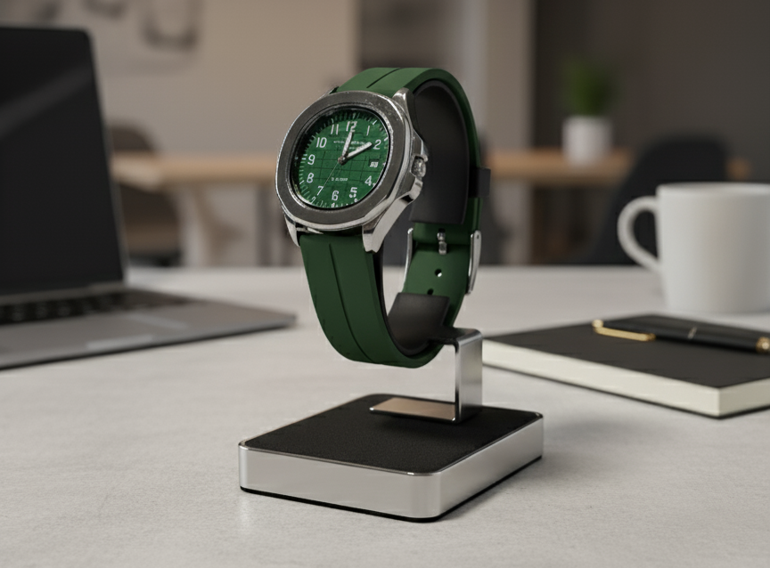 Tomi Modern Square-Oval Watch: Sleek Rose Gold Case & Stylish Grey Leather Strap | Unisex Minimalist Design