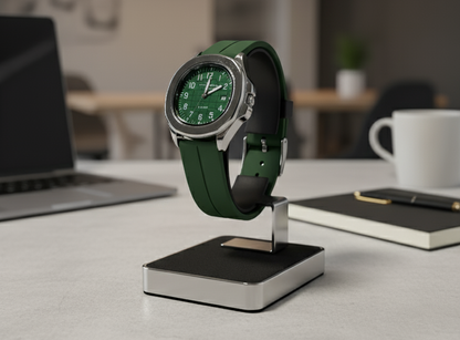 Tomi Modern Square-Oval Watch: Sleek Rose Gold Case & Stylish Grey Leather Strap | Unisex Minimalist Design