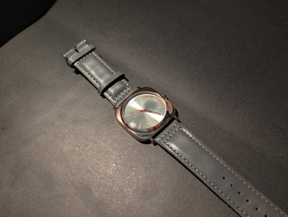 Tomi Elegance: Premium Chronograph Watch with Rose Gold Case | Classic Black Leather Strap for Men