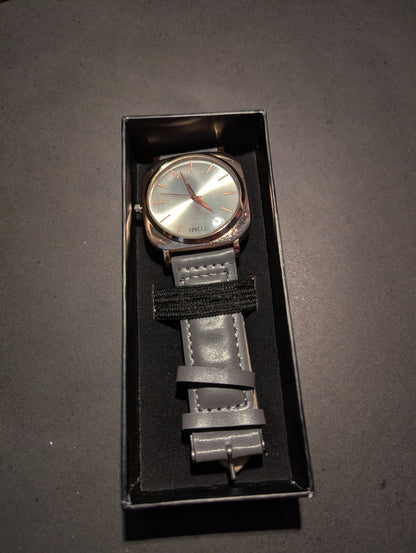 Tomi Elegance: Premium Chronograph Watch with Rose Gold Case | Classic Black Leather Strap for Men