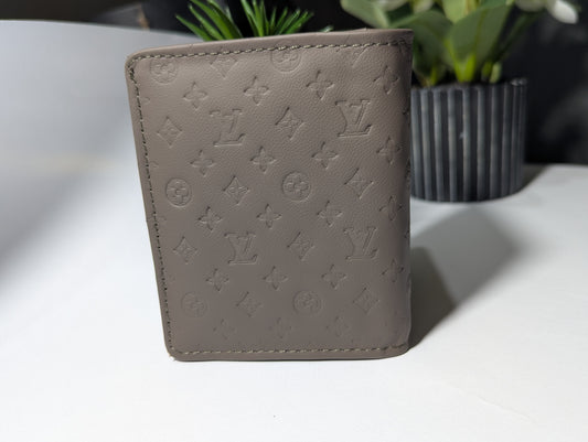 The Executive Slim: Genuine Leather Embossed Bi-Fold Wallet