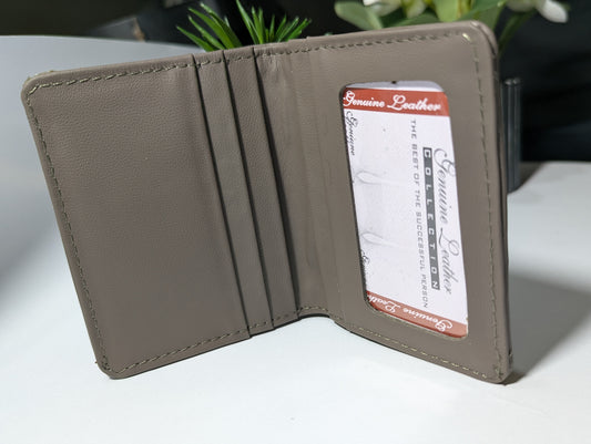 The Executive Slim: Genuine Leather Embossed Bi-Fold Wallet