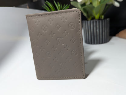 The Executive Slim: Genuine Leather Embossed Bi-Fold Wallet