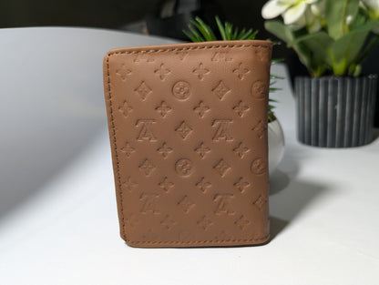 The Executive Slim: Genuine Leather Embossed Bi-Fold Wallet