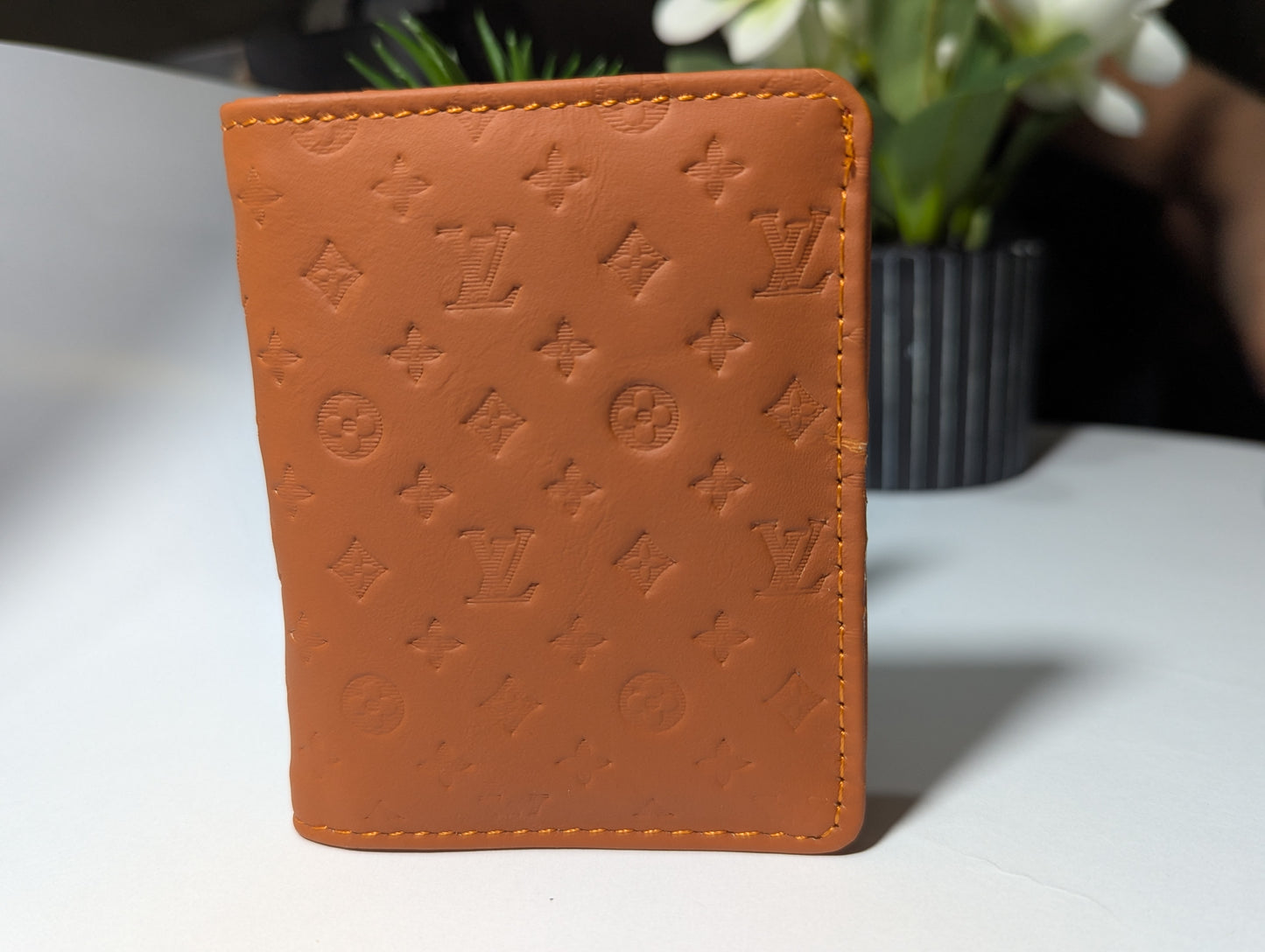 The Executive Slim: Genuine Leather Embossed Bi-Fold Wallet