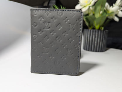 The Executive Slim: Genuine Leather Embossed Bi-Fold Wallet