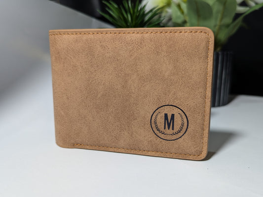 The Golden Safari Set: Tan Personalized Wallet