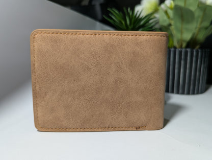 The Golden Safari Set: Tan Personalized Wallet