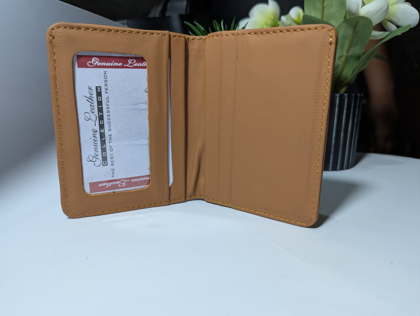 Streamlined Elegance: Genuine Leather Slim Wallet