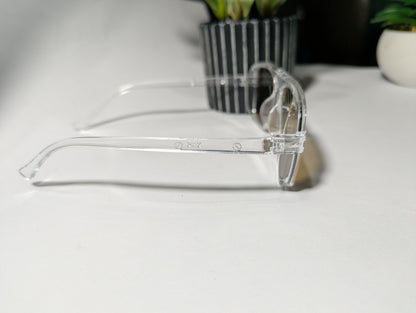 Crystal Clear Cool: Transparent Frame Sunglasses with Versatile Lens Choices