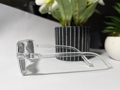 Crystal Clear Cool: Transparent Frame Sunglasses with Versatile Lens Choices