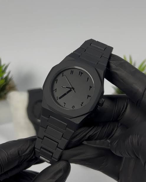 The Blackout Aura watch: Stealth Black Watch with Arabic Numerals